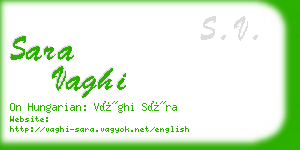 sara vaghi business card